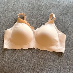 Scalloped Edge Nude Seamless Bra